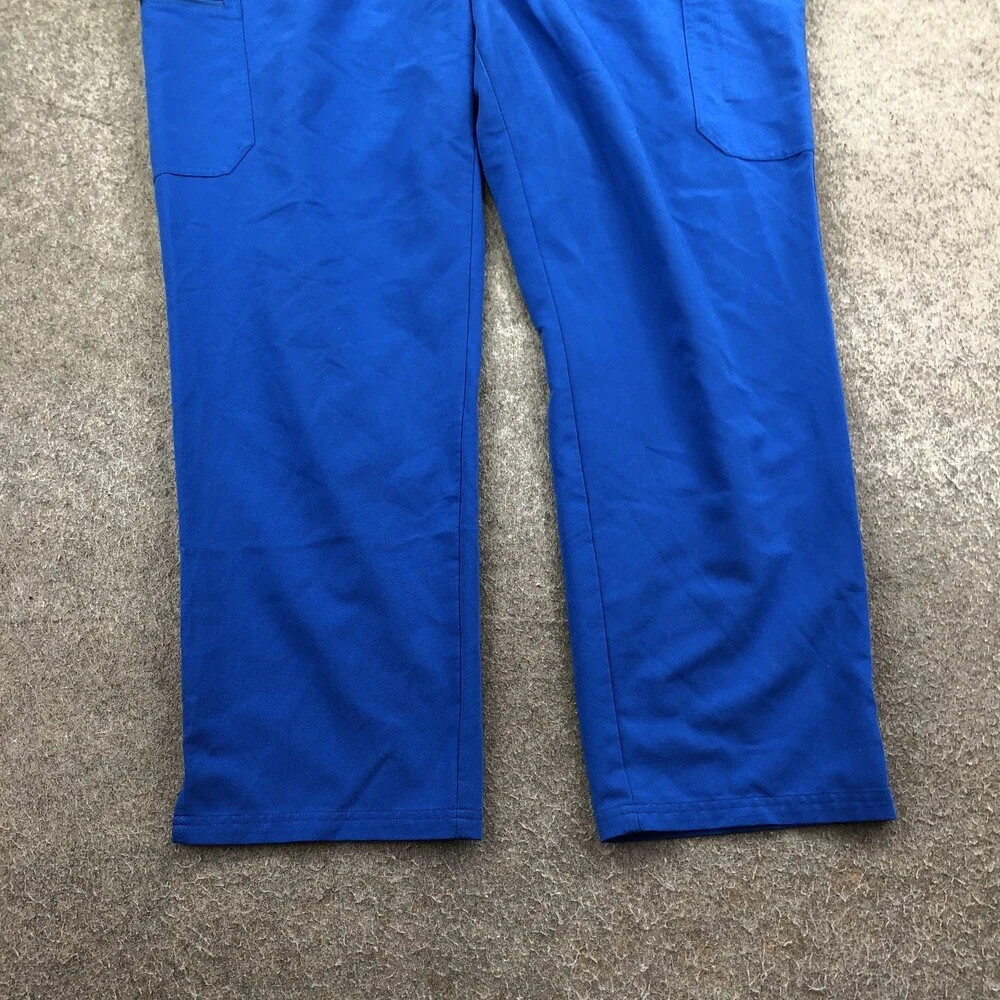 FIGS Scrub Pants Mens 3XL Blue Technical Collection Straight Drawstring Cargo